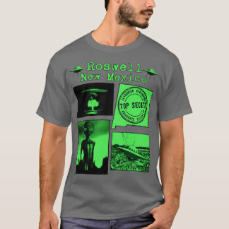 Roswell New mexico Grönt Print T Shirt