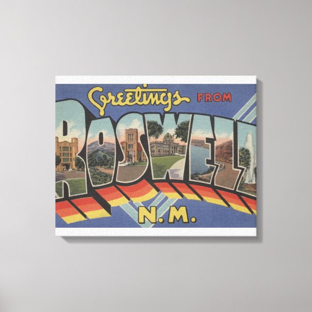 Roswell, New mexico - Large Brev Scenes Canvastryck (Framsida)