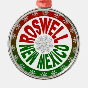 Roswell New mexico röd grönt ornament