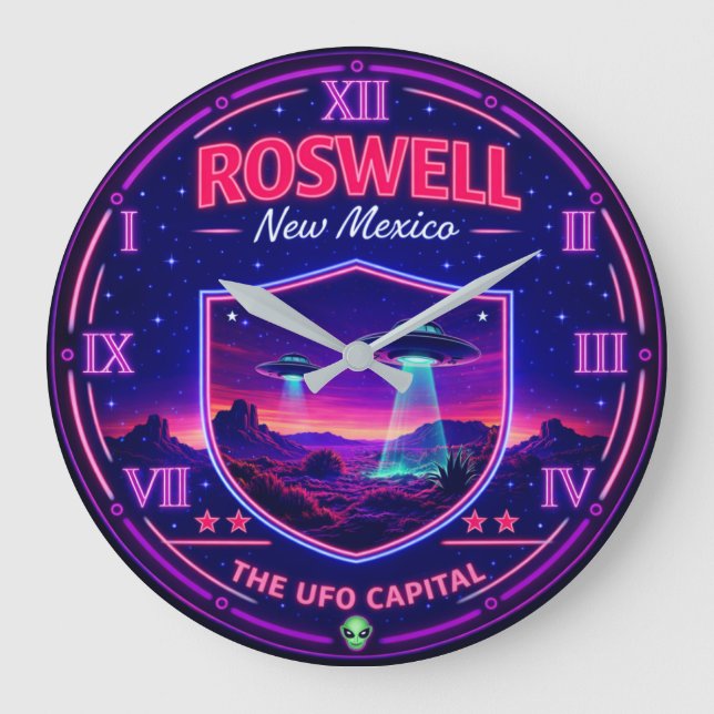 Roswell New Mexico UFO  Stor Klocka (Framsida)