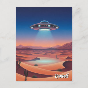 Roswell New mexico UFO Vykort