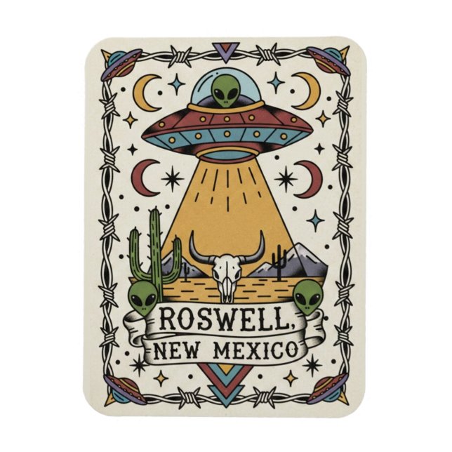 Roswell New Mexico Utomjording Magnet (Vertikal)