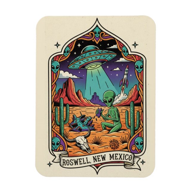 Roswell New Mexico Utomjording Magnet (Vertikal)