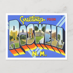 Roswell, New mexico Vintage Big Brev vykort