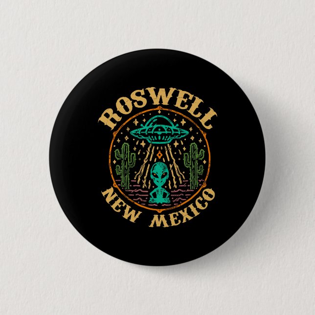 Roswell Nm 1947 - Funny Roswell Aviation New Mexic Knapp (Framsida)