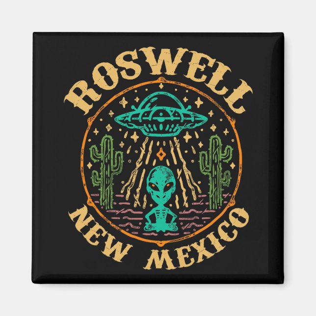 Roswell Nm 1947 - Funny Roswell Aviation New Mexic Magnet (Framsidan)