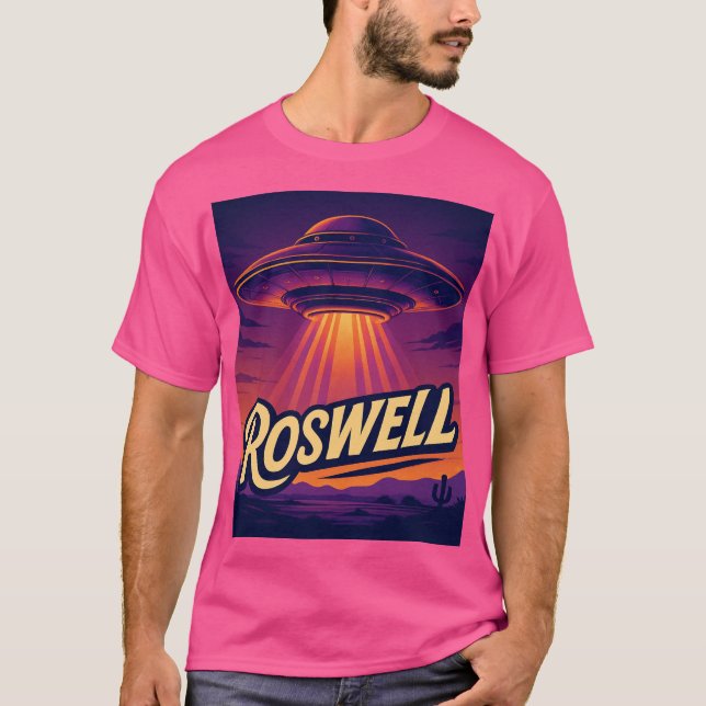 "Roswell, NM" UFO Alien - Manar T-Shirt (Framsida)