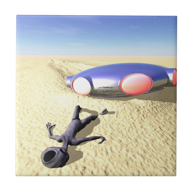 Roswell som UFO Crash tile Kakelplatta (Framsidan)