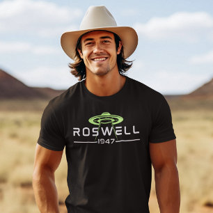 Roswell UFO Alien Extraterrestrial Flies Saucer T Shirt