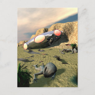 Roswell UFO Crash Postcard Vykort