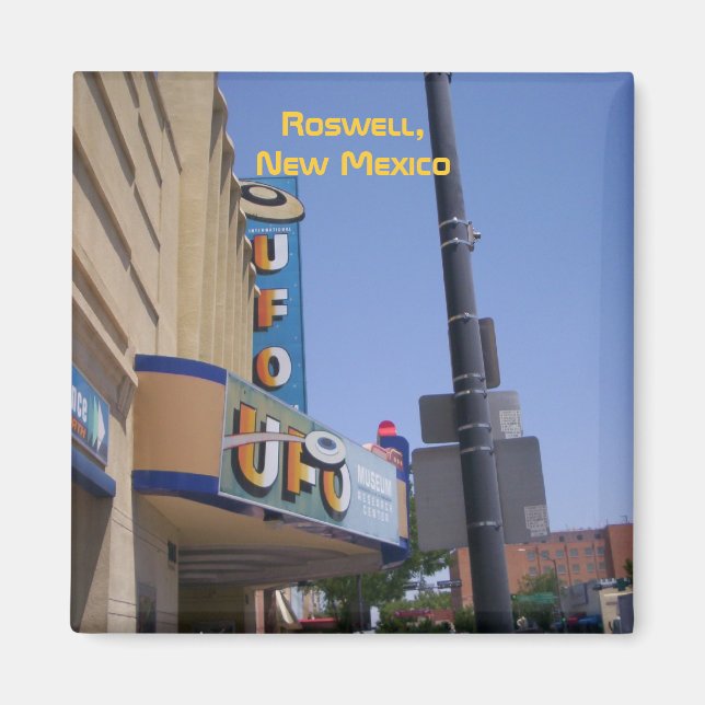 Roswell UFO Museum (w/ord) magnet (Framsidan)