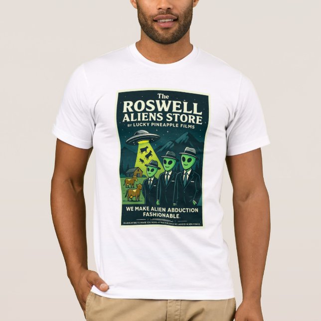 Roswell Utomjordingars 1950's Retro Fashionable Ab T Shirt (Framsida)