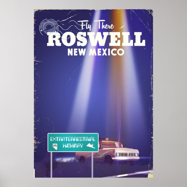 Roswell utomjordiska motorvägen resaffisch poster (Framsidan)