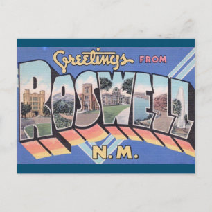 Roswell , vykort för New mexico Vintage resor