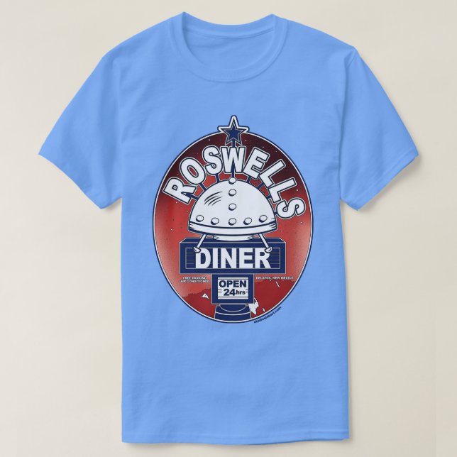 Roswells Middag Souvenir Tshirt T Shirt (Design framsida)
