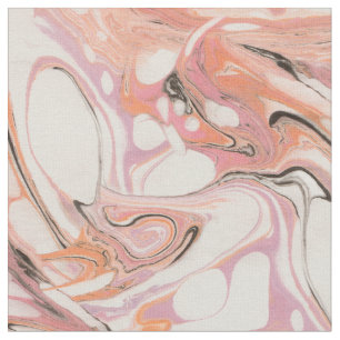 Rosy  Abstrakt Vatten Marble Mönster Tyg