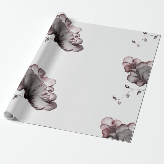 Rosy-blomma Presentpapper (Utrullad)