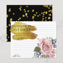 Rosy Blommigt Elegant  ett minneskort