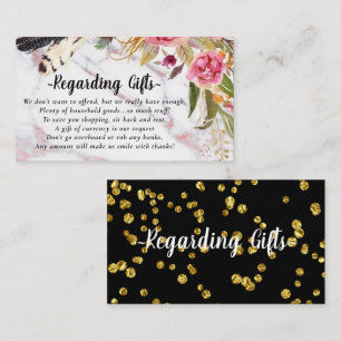 Rosy Blommigt Honeymoon Fund Over Gifts Cards Tilläggskort
