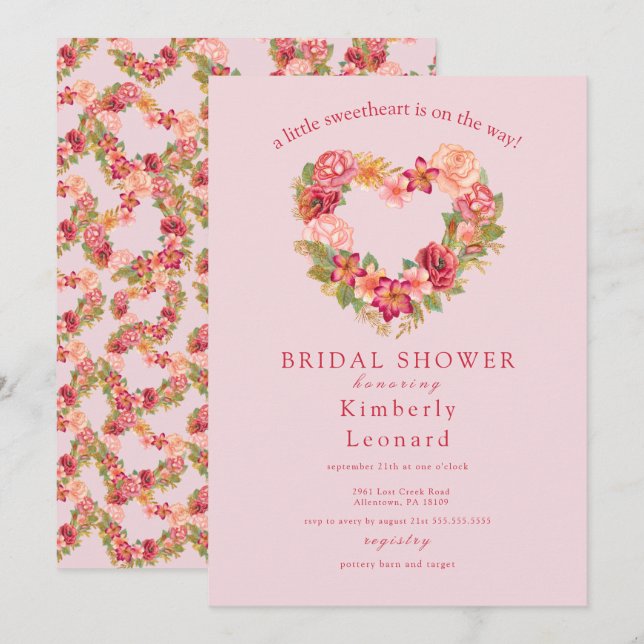 Rosy Blooms Sötnoshuggarens inbjudan (Fram/baksida)