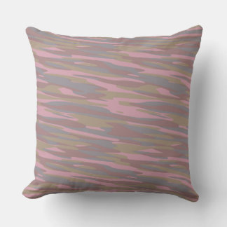 Rosy Brown, faded pink, mountain mist camo Kudde