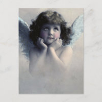 Rosy Cheeked Vintage Angel i Clouds