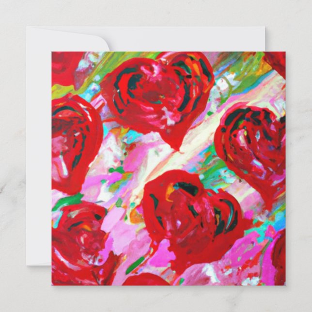 Rosy Hearts Julkort (Framsida)