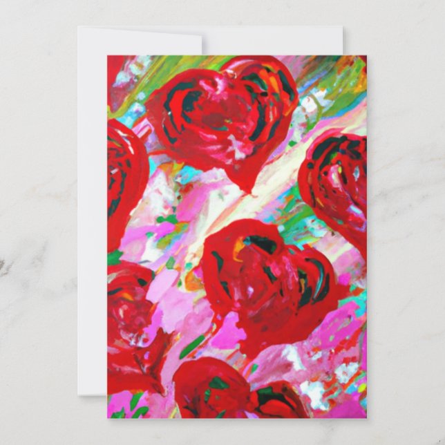 Rosy Hearts Julkort (Framsida)