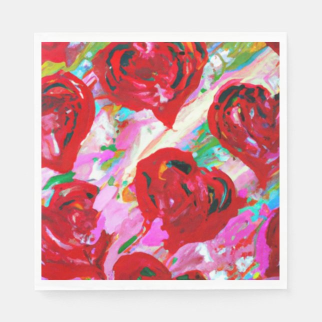 Rosy Hearts Pappersservett (Framsidan)