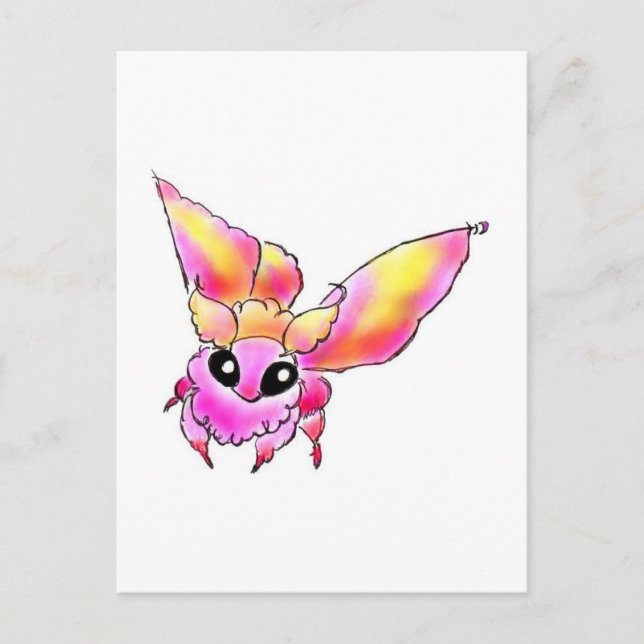 Rosy Maple Moth Vykort (Framsida)