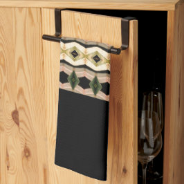 Rosy Rosa Black och Taupe Kökshandduk