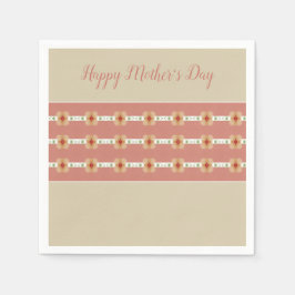 Rosy Rosa Orange  Taupe Elegant Pappersservett