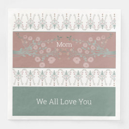 Rosy Rosa With Teal Pappersservett