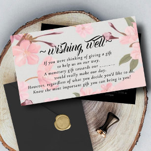 Rosy Wishing well för Bröllop Tilläggskort