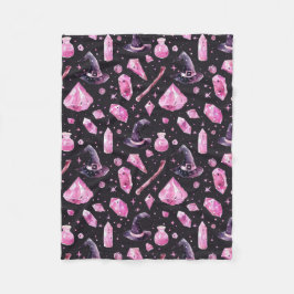 Rosy Witch Fleece Blanket