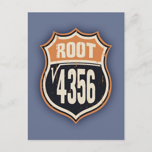 Rot 66 i kvadrat vykort (Framsida)