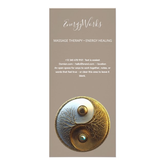 Rot av harmoni | Yin Yang-design Reklamkort (Baksidan)