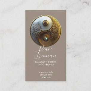 Rot av harmoni Yin Yang-design Visitkort