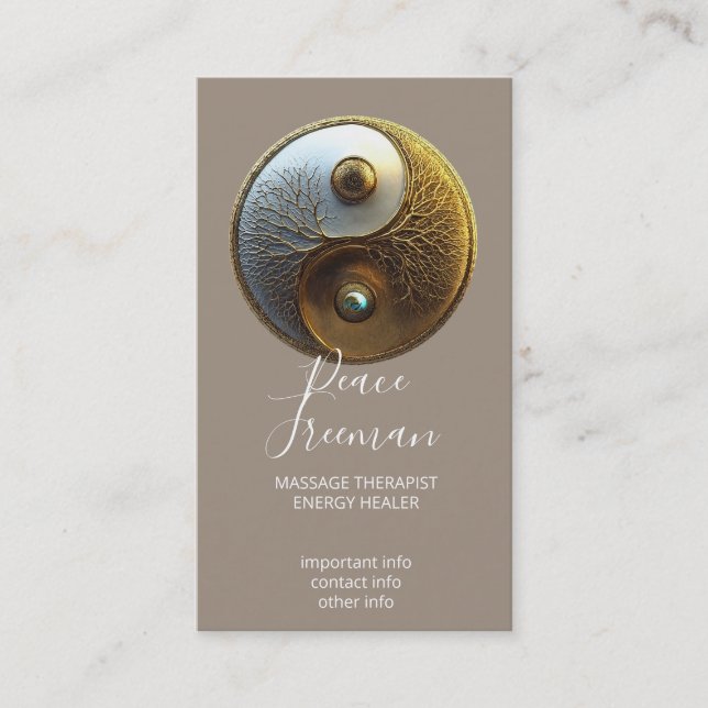 Rot av harmoni | Yin Yang-design Visitkort (Framsida)