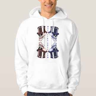 Rot blau Totenkopf Portzini T-Shirt Hoodie