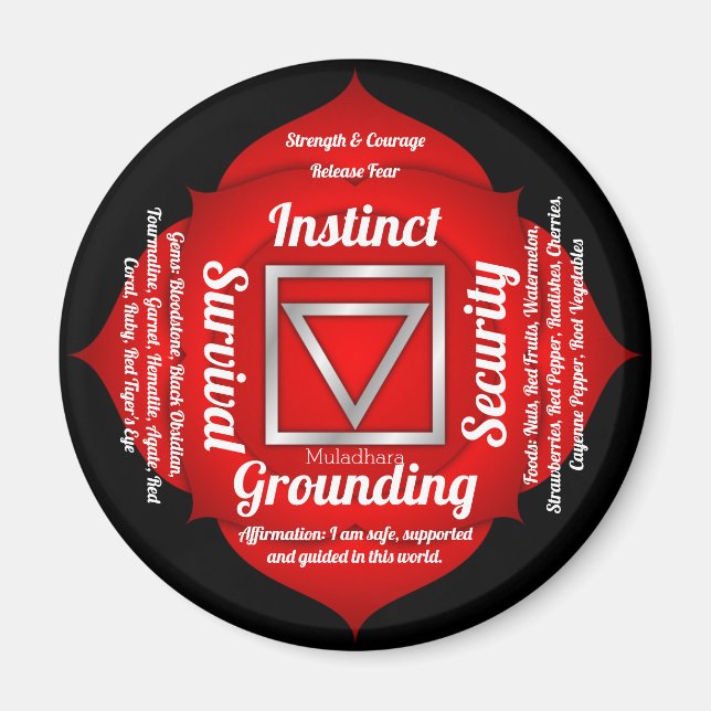Rot Chakra Magnet (Framsidan)