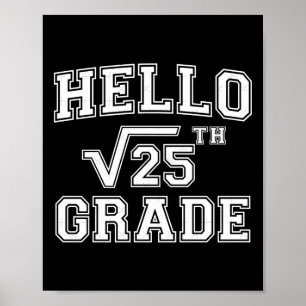 Rot för back to school 5:e Klass Math Teacher Squa Poster