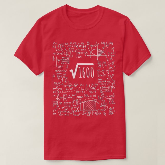 Rot på 1 600 födelsedag 40 år math t shirt (Design framsida)