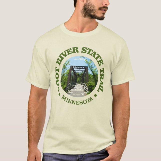 Rot River State Trail (cykling c) T Shirt (Framsida)