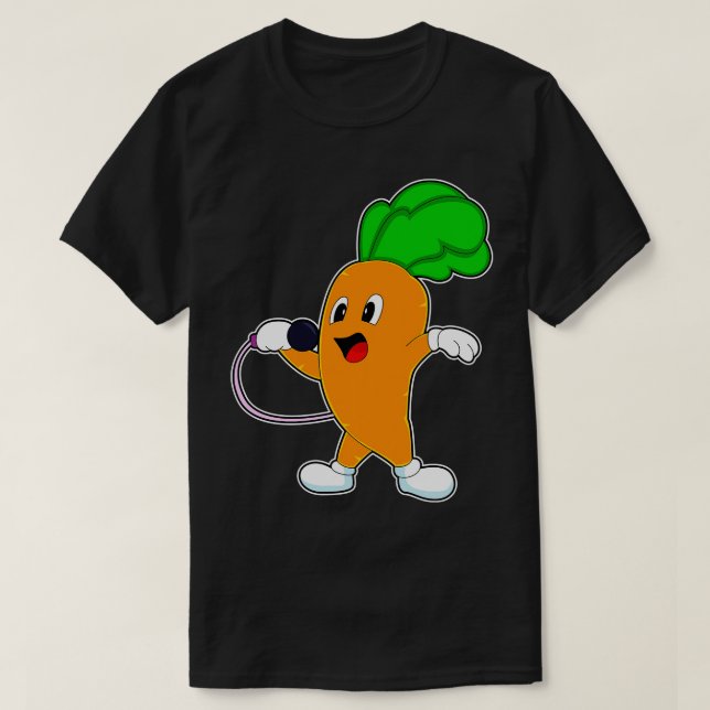 rot Singer Microphone Music T Shirt (Design framsida)