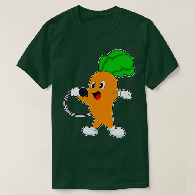 rot Singer Microphone Music T Shirt (Design framsida)