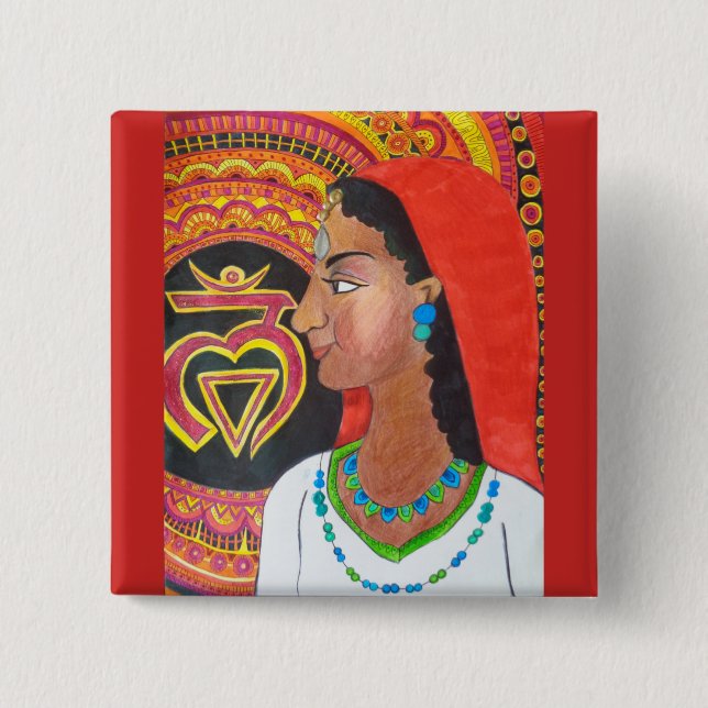 Rota Chakra (Lam) knäppas Knapp (Framsida)