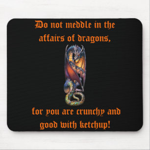 Rota i inte i angelägenheterna av drake Mousepad Musmatta