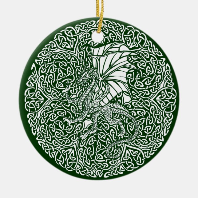 Rota i inte i angelägenheterna av drakeprydnaden julgransprydnad keramik (Framsidan)