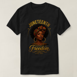 Rotad i frihet Juneteenth 1865 Guldkonst T Shirt